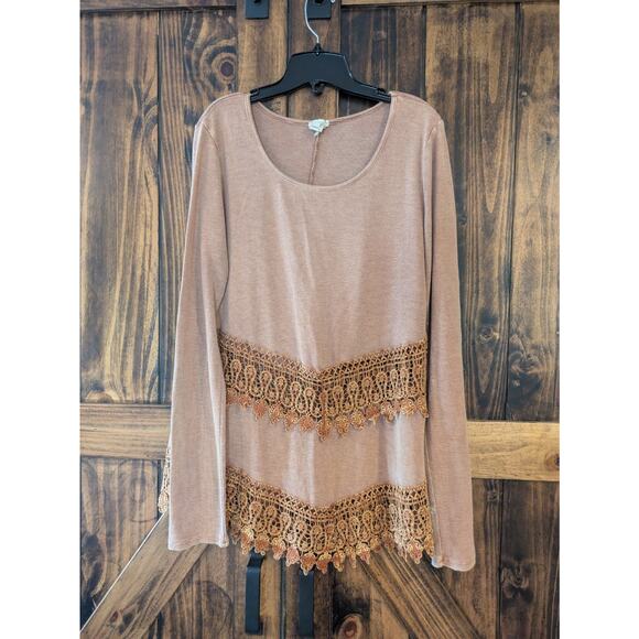 Buckle Gimmicks Womens large Brown Long sleeve Shirt In EUC - Picture 1 of 4